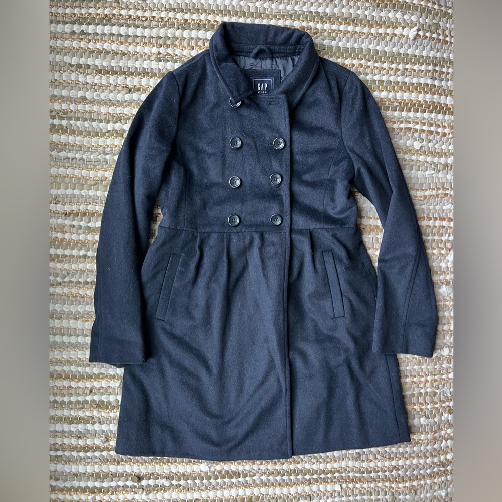 GAP Kids Black wool blend Peacoat